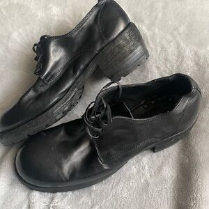 Guidi Lace-up Round Toe Italian Horse Full Grain Leather Derby Shoes
